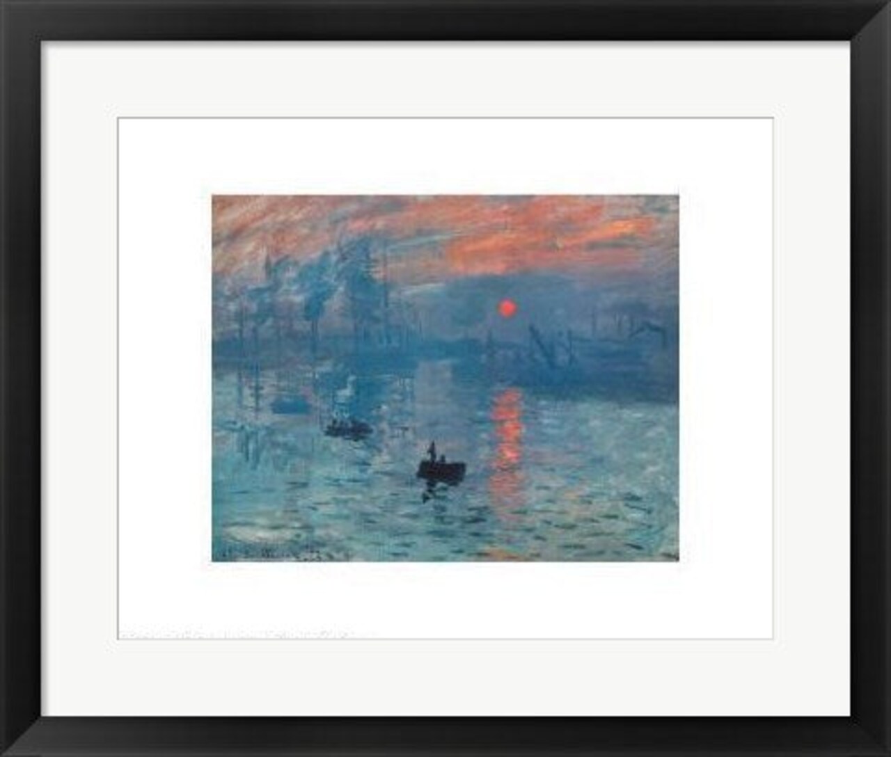 Framed Art Impression, Sunrise Blue by Claude Monet - Iconic Impressionist